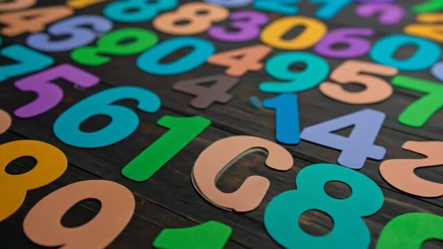 Colorful Numeric Array Animation: Dynamic Display of Numbers for Educational Content