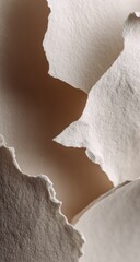 Torn Paper Texture, Abstract Art, Studio Shot, Neutral Background, Design Element