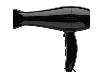 A sleek, modern hair dryer showcases a sophisticated design against a dark backdrop.