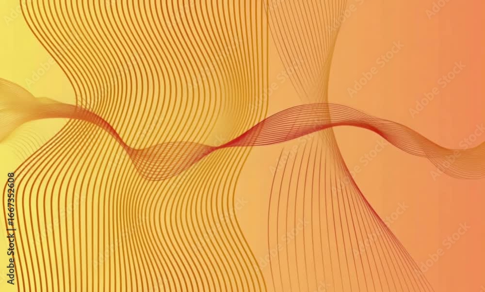 Poster abstract wavy lines on a blue background. 3d rendering.