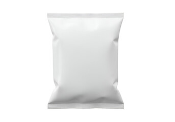 Blank white plastic packaging bag, perfect for product design mockups.