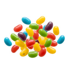  a collection of jelly beans isolated on white or a transparent background, PNG format.