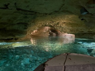 Underground lake and caves