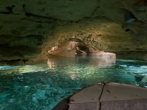 Underground lake and caves