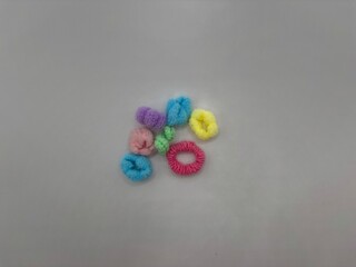 Colorful Hair Ties Pile Fashion Accessories