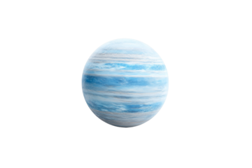 Blue planet with a white background, isolated