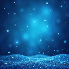 Deep blue backdrop, glittering snowflakes, frosted effect , texture, fantasy, background