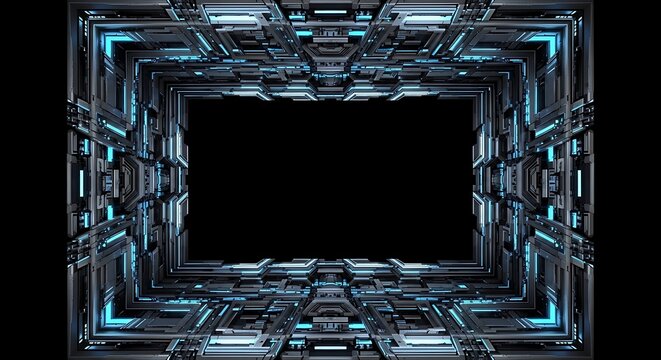 Futuristic Technology Frame Background.