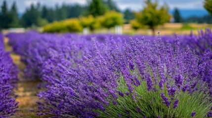 Obraz premium Lavender field purple flowers
