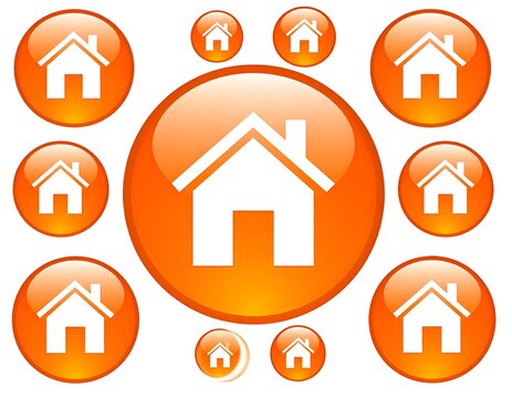 Orange home icons