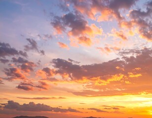Fototapeta premium Colorful Sunset Sky Cloudscape.