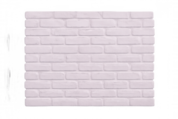 White painted brick wall texture with transparent background, perfect for architectural visualization or interior design projects