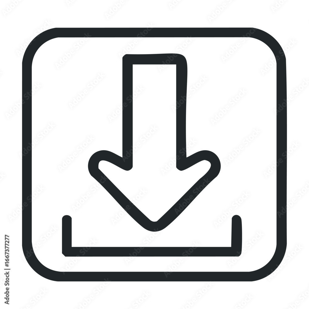 Aufkleber download icon for user interface design digital space graphic element minimalist style top view conc