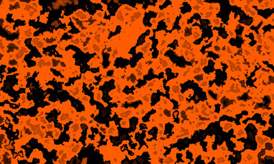 Orange Black Abstract Camouflage Texture