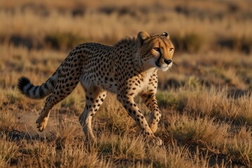 Naklejka premium cheetah in serengeti