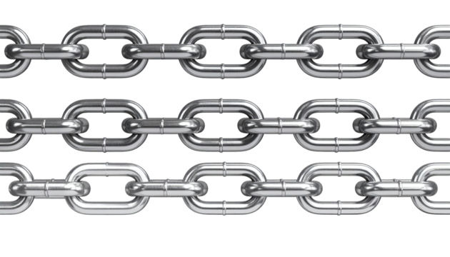 Strong metal chains symbolizing strength, connection, and security, perfect for industrial concepts and business