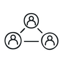 Connecting individuals in a collaborative environment network creation modern workspace interactive setting digital perspective. Vector outline illustration