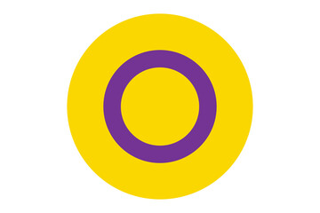 Intersex round Flag vector- Pride round flags set Png