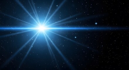 Obraz premium A Stunning Cosmic Burst: Bright Celestial Explosion Against the Infinite Night Sky