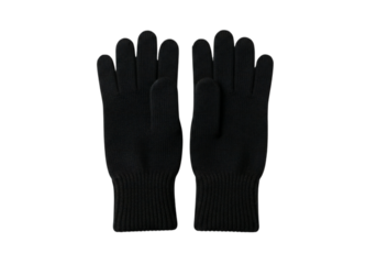 Cozy black knit gloves offering warmth and style, perfect for chilly weather adventures and everyday comfort.
