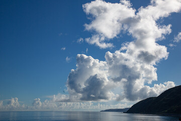 朝の爽やかな空気に包まれた、奄美大島の夏の海。