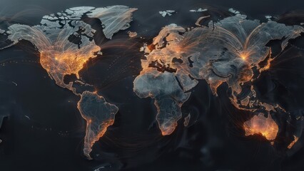 Global connections map