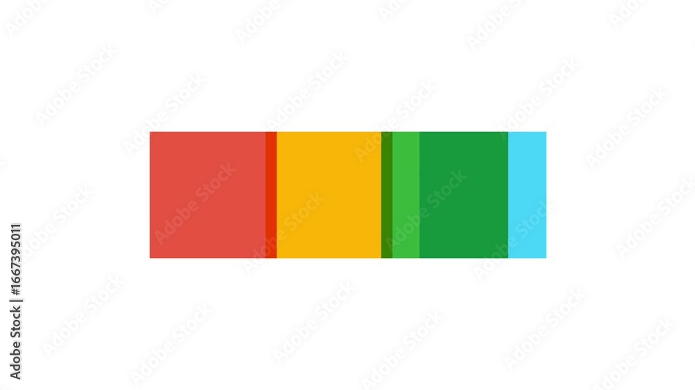 Poster colorful loading icon symbol animation on white background