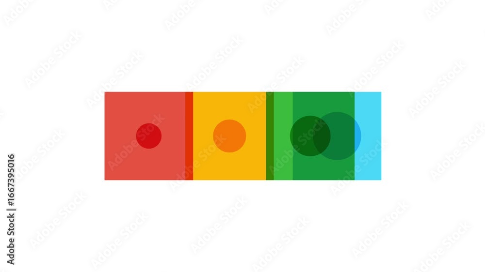 Aufkleber square and circle shapes loading icon symbol animation on white background