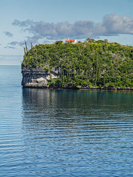 Church On Top Of Lifou Island Headland vert