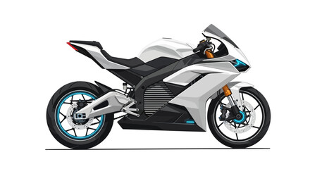 Obraz premium Futuristic electric motorcycle concept showcasing advanced design aesthetics