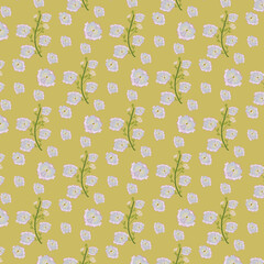 seamless floral pattern in gold background