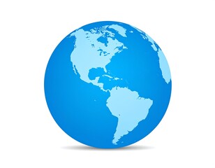 Fototapeta premium Blue globe of the world