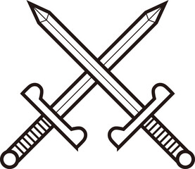 simple double sword,cross blade