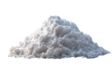 Pile of White Powder on Transparent Background, PNG