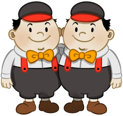Alice in Wonderland character series Tweedle Dee and Tweedle Dum
