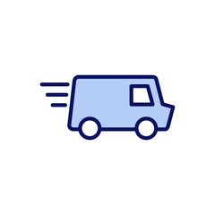 Delivery truck icon vector. Delivery truck sign and symbol. Shipping fast delivery icon