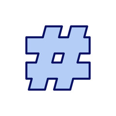 Obraz premium Hashtag icon vector. hashtag sign and symbol