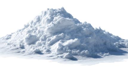 Pile of White Powder on Transparent Background, PNG