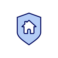 house insurance icon vector. house protection sign and symbol