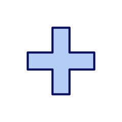 Plus icon vector. Add plus sign and symbol