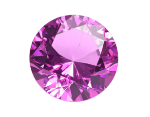 Pink Diamond PNG – Sparkling Gemstone Isolated on White Background (2)