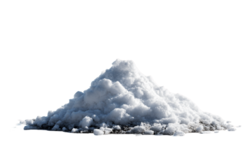 A pile of white snow on a transparent background, PNG