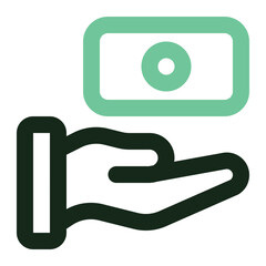 cash icon for illustration