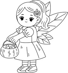 cute halloween cartoon character outline printable coloring