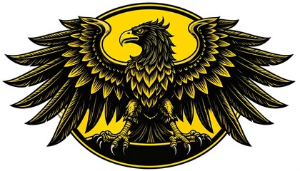 Obraz premium Majestic Eagle with Outstretched Wings Symbol of Strength and Freedom.