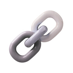 Stylized Interlocked Chain Links &ndash; Glossy Gray Vector Symbol of Connection, Strength, and Digital Unity