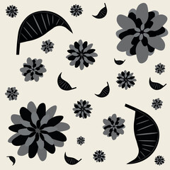 Elegant floral pattern with a soft beige background. Adds warmth and sophistication to packaging and fabric prints.