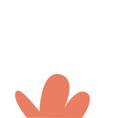 Modern 2D flat illustration of abstract organic pastel shapes in pink color on a white background, suitable for decoration, background, or minimal design.