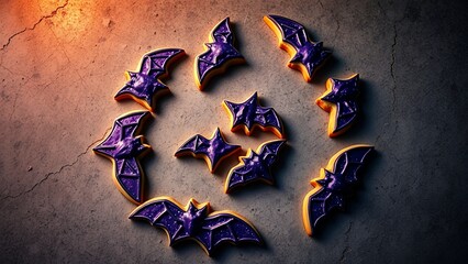 Vivid Bat Halloween Decorations
