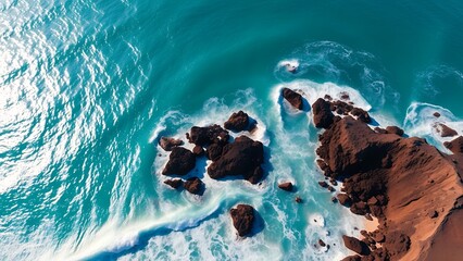 Striking Ocean Landscape with Rocky Shore